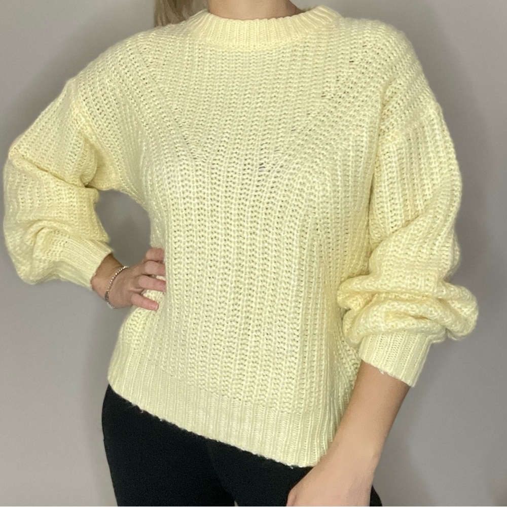 Yellow knit sweater